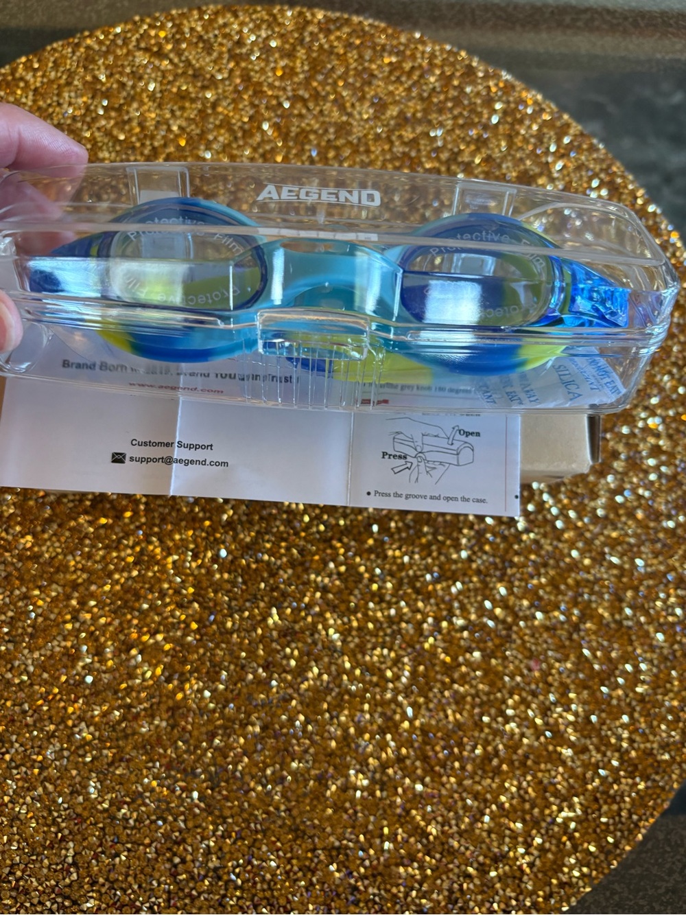 Argent NWT Toddler Blue Swim Goggles – Comfortable Leak-Resistant Fit. Anti-fog